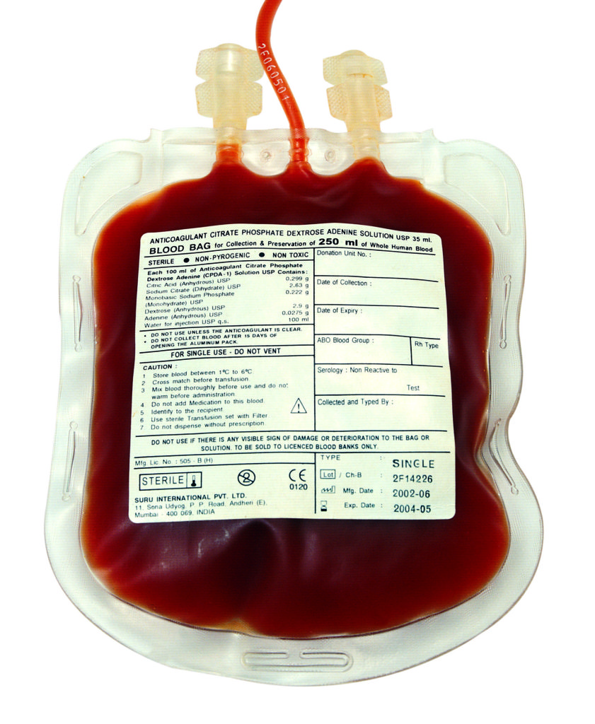 PVC bags widely used for blood bags and infusions